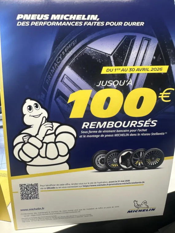 Foire aux pneus Michelin du 1er au 30 avril 2026 chez votre agent Peugeot Garage des flots a Palavas les Flots, Palavas-les-Flots, Garage des Flots